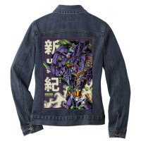 Neon Eva 01 Mecha Ladies Denim Jacket | Artistshot