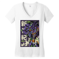 Neon Eva 01 Mecha Women's V-neck T-shirt | Artistshot