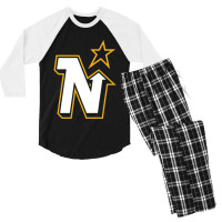 Vintage Minnesota Hockey Retro North Stars Men's 3/4 Sleeve Pajama Set | Artistshot