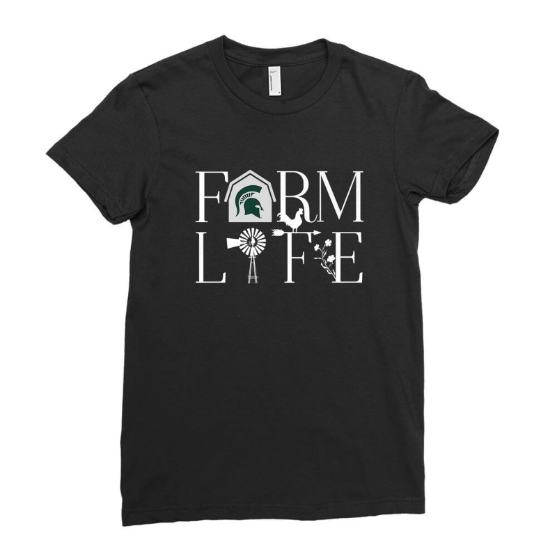 Michigan State Spartans Farmer - Farm Life Ladies Fitted T-Shirt by LukeBridges | Artistshot