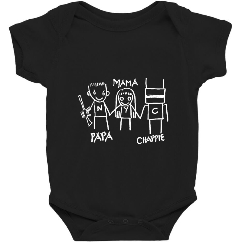 Papa Mama Chappie Baby Bodysuit | Artistshot