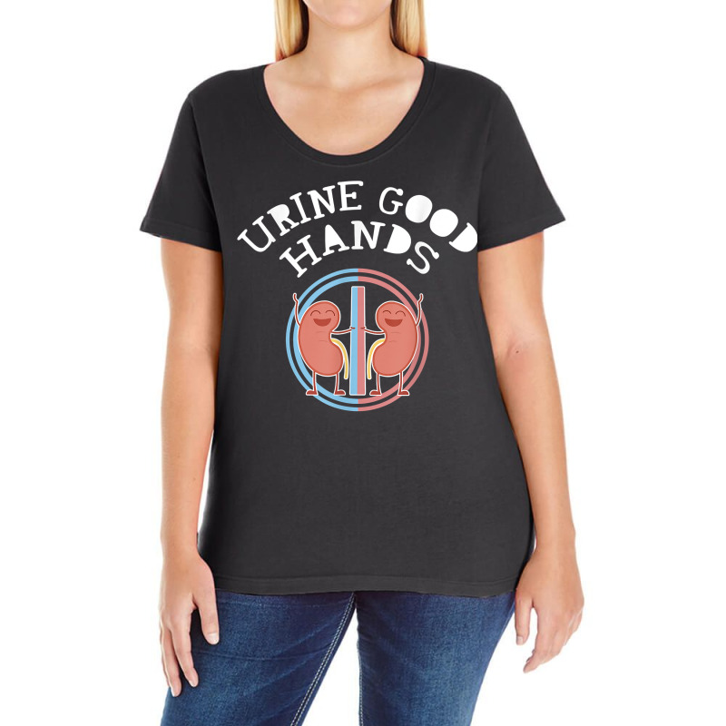 Urine Good Hands Urologist Funny Medical Profession T Shirt Ladies Curvy T-Shirt by kubleryeonkenx | Artistshot