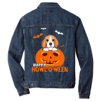 Cute Halloween Beagle Dog Pumpkin Costumes Thanksgiving Men Denim Jacket | Artistshot