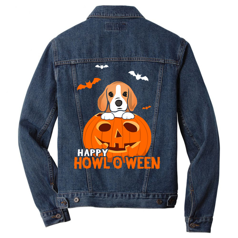 Cute Halloween Beagle Dog Pumpkin Costumes Thanksgiving Men Denim Jacket | Artistshot