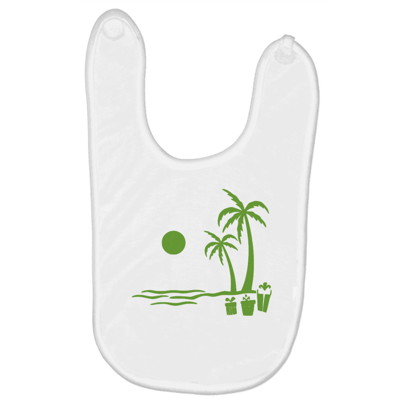 Christmas Tree Palm Island Baby Bibs by KENZU | Artistshot