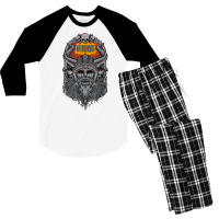 Viking Skull Warrior Norse Nordic Mythology Horned Helmet T Shirt Men's 3/4 Sleeve Pajama Set | Artistshot