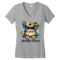 Blonde Messy Bun Radiology Life Women's V-neck T-shirt | Artistshot