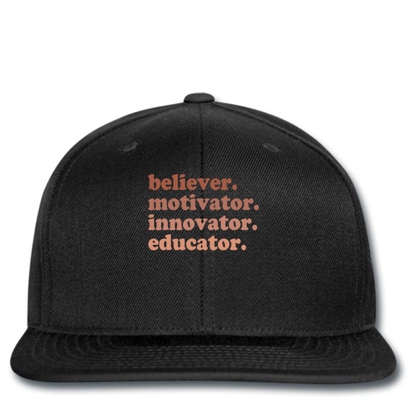 Back To School Believer Motivator Innovator Educator Teacher Printed hat by CUSER3772 | Artistshot