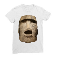 Easter Island Moai Statue Monolith World Mystery Ladies Fitted T-shirt | Artistshot