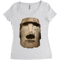 Easter Island Moai Statue Monolith World Mystery Women's Triblend Scoop T-shirt | Artistshot