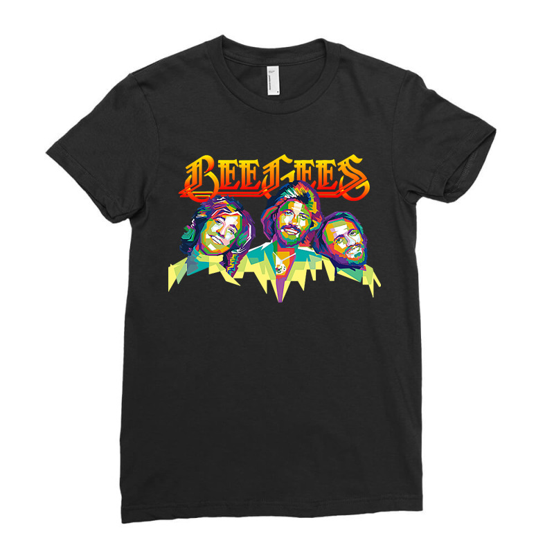 Bee Gees One Stayin Alive - Saturday Night Fever Ladies Fitted T-Shirt by ROSALYN BASS FOURIER | Artistshot