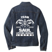 Team Saul Lifetime Member Gifts Ladies Denim Jacket | Artistshot