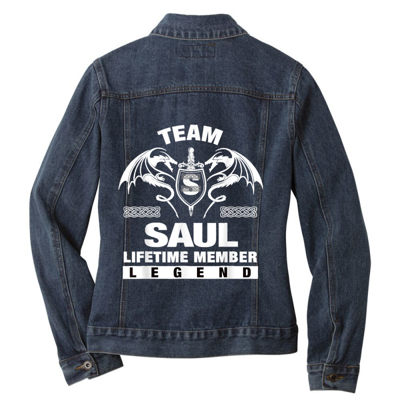 Team Saul Lifetime Member Gifts Ladies Denim Jacket by saterseim | Artistshot