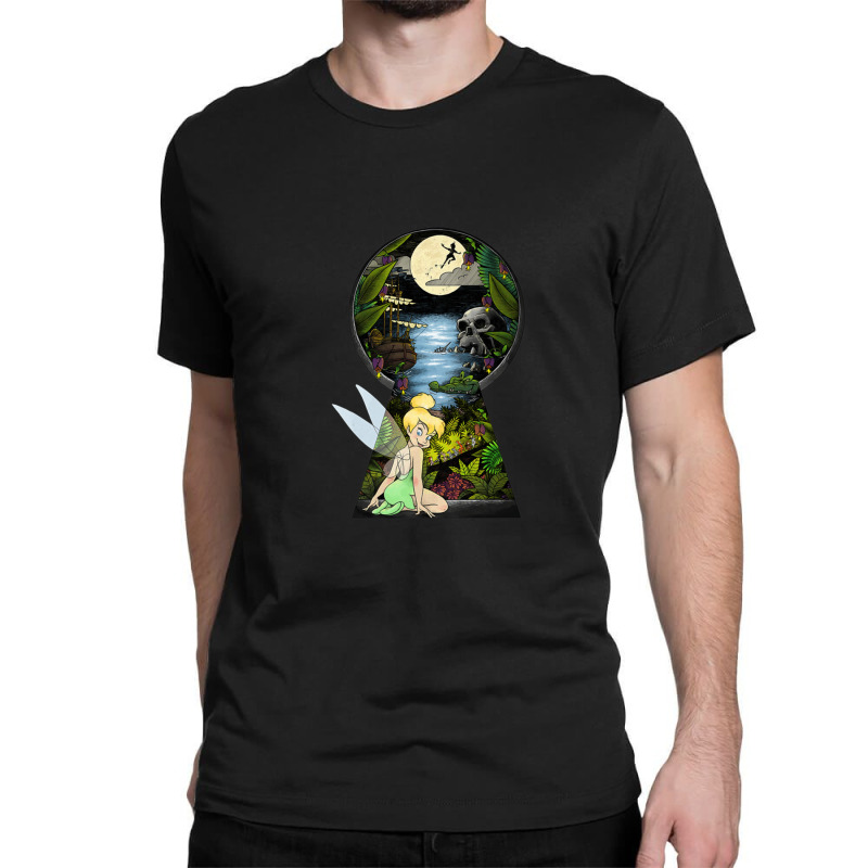 Peter Pan Tinkerbell Keyhole Classic T-shirt by IsaiahStark | Artistshot