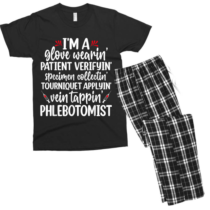 Vein Tapping Phlebotomist Humorous Men Women Novelty Men's T-shirt Pajama Set | Artistshot