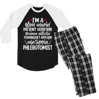 Vein Tapping Phlebotomist Humorous Men Women Novelty Men's 3/4 Sleeve Pajama Set | Artistshot