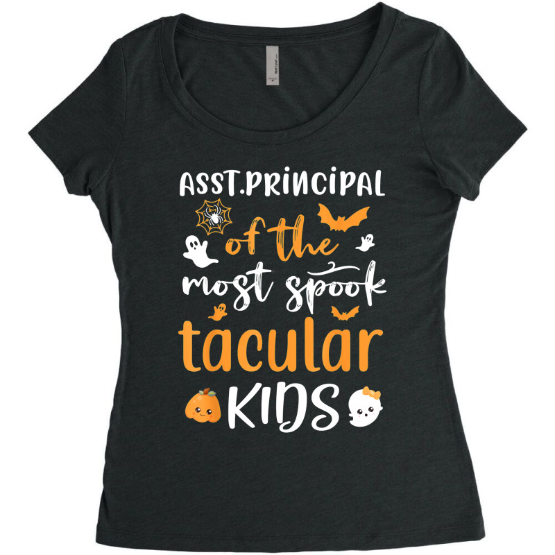 Assistant Asst Principal Of The Most Spook Tacular Kids Women's Triblend Scoop T-shirt by Bestarts | Artistshot