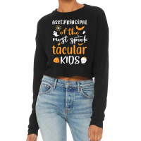 Assistant Asst Principal Of The Most Spook Tacular Kids Cropped Sweater | Artistshot