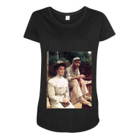 Vintage Photograp Angelica Huston Mens Funny Maternity Scoop Neck T-shirt | Artistshot