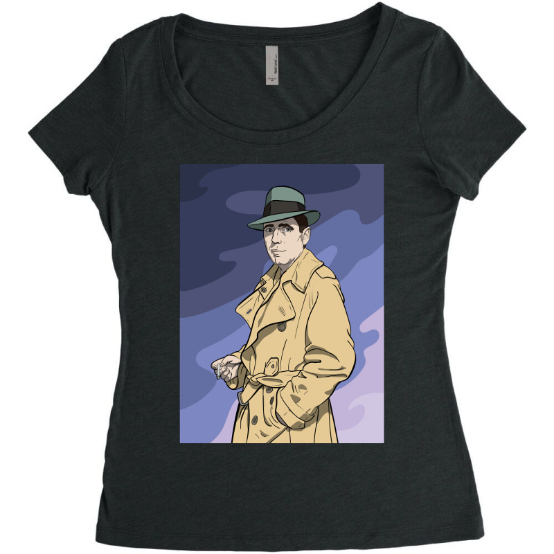 Women Men Bogart Man Funny Gifts Boys Girls Women's Triblend Scoop T-shirt by ArtistMarquis | Artistshot