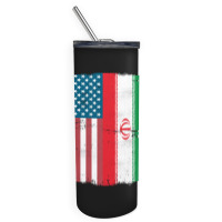 Iranian American Flag, Iranian American Flag Vintage, Iranian American Skinny Tumbler | Artistshot