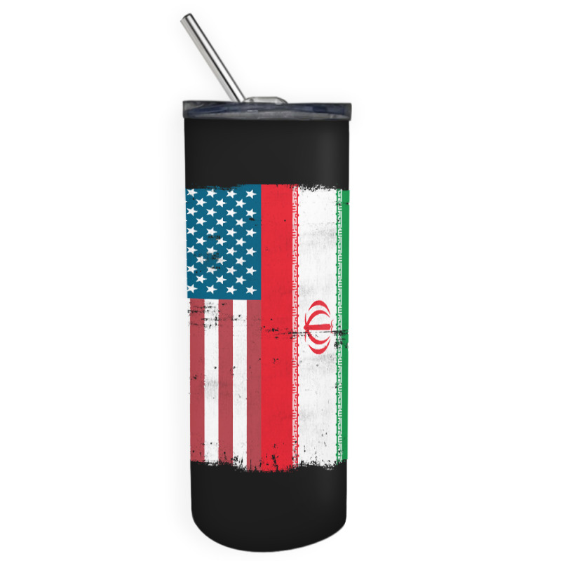 Iranian American Flag, Iranian American Flag Vintage, Iranian American Skinny Tumbler | Artistshot