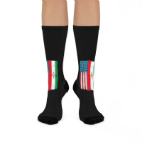 Iranian American Flag, Iranian American Flag Vintage, Iranian American Crew Socks | Artistshot