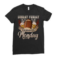 Football Sunday Funday Hangovers Monday Football 427 Ladies Fitted T-shirt | Artistshot