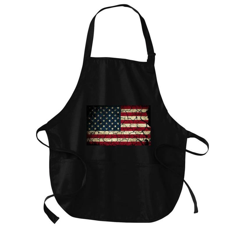 Distressed Usa Flag, Distressed Usa Flag Vintage, Distressed Usa Flag  Medium-length Apron | Artistshot