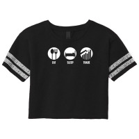 Eat Sleep Trade Bear & Bull Market Investors Gift Scorecard Crop Tee | Artistshot