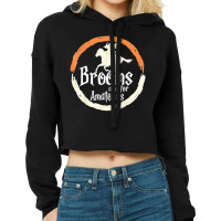 Brooms Are For Amateurs Funny Halloween Witch On A Horse Cropped Hoodie | Artistshot