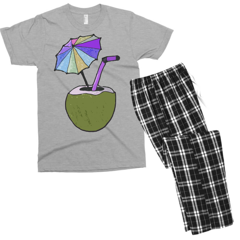 Coconut Drink With Umbrella T  Shirt1455 Men's T-shirt Pajama Set | Artistshot