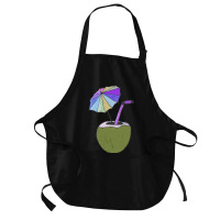 Coconut Drink With Umbrella T  Shirt1455 Medium-length Apron | Artistshot