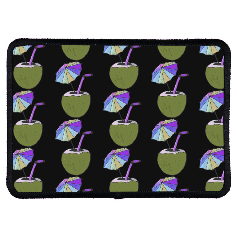 Coconut Drink With Umbrella T  Shirt1455 Rectangle Patch | Artistshot