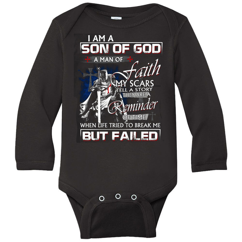 I Am A Son Of God Jesus Warrior Christ, Son Of God, I Am A Son Of God  Long Sleeve Baby Bodysuit | Artistshot