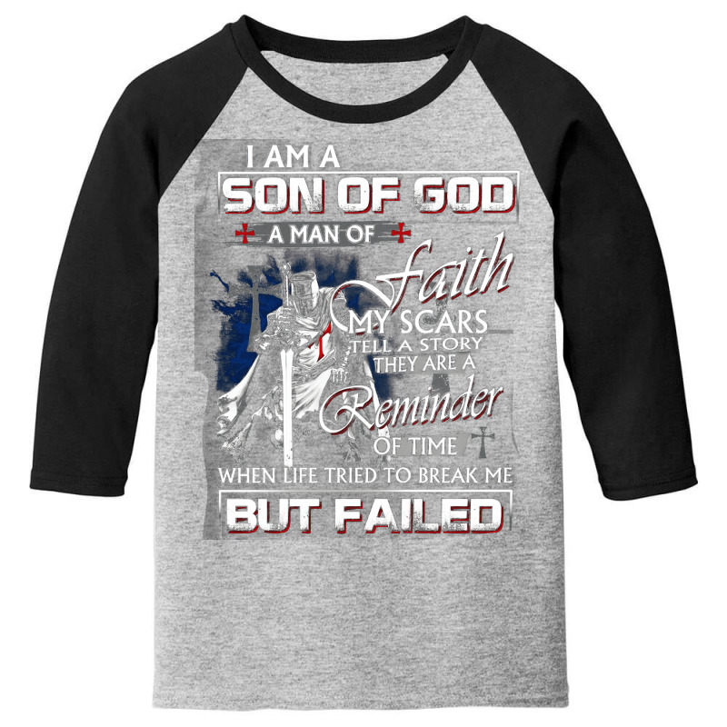 I Am A Son Of God Jesus Warrior Christ, Son Of God, I Am A Son Of God  Youth 3/4 Sleeve | Artistshot