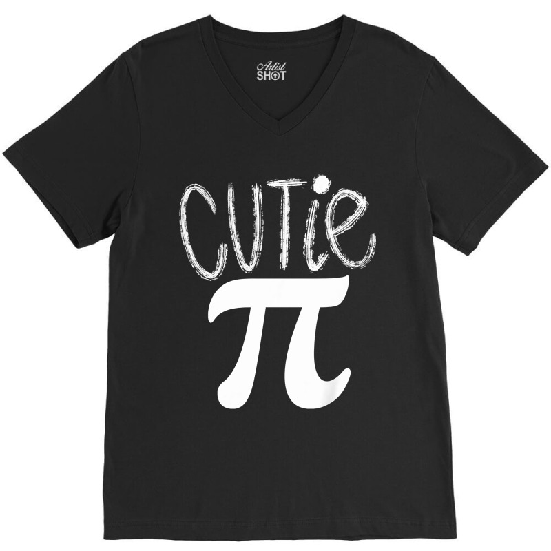 Kids Cutie Pi Math Pun Cutie Pie Toddler Kids  For Pi Day Mens Womens V-neck Tee | Artistshot