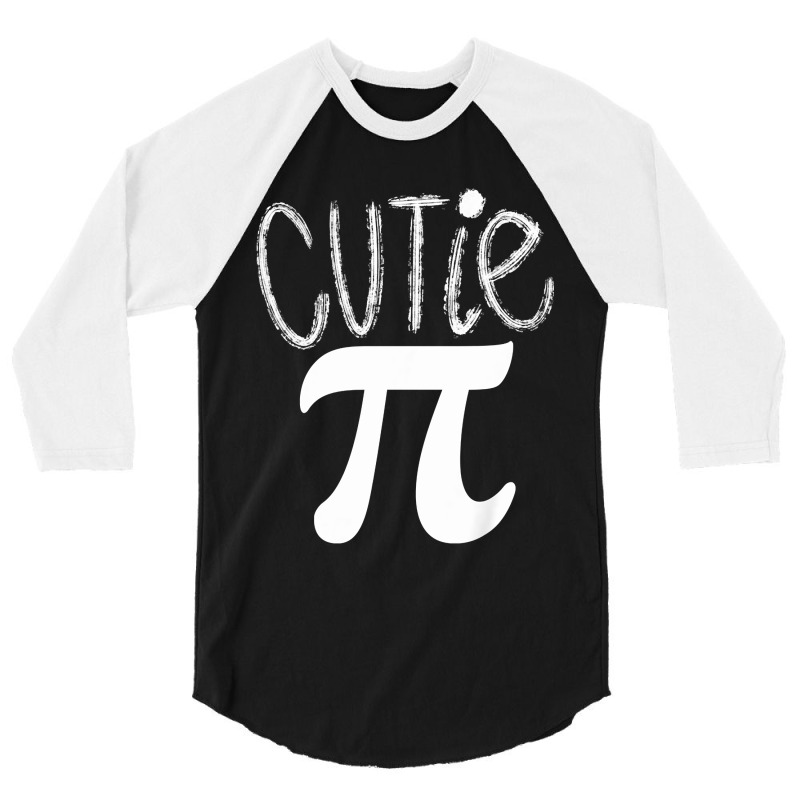 Kids Cutie Pi Math Pun Cutie Pie Toddler Kids  For Pi Day Mens Womens 3/4 Sleeve Shirt | Artistshot