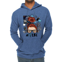 Redhead Messy Bun Information Technology Life Lightweight Hoodie | Artistshot