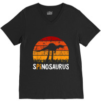 Spinosaurus Pi Day Retro Math Symbols Teacher Student Gifts Mask V-neck Tee | Artistshot