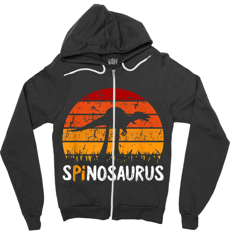 Spinosaurus Pi Day Retro Math Symbols Teacher Student Gifts Mask Zipper Hoodie | Artistshot