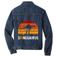 Spinosaurus Pi Day Retro Math Symbols Teacher Student Gifts Mask Men Denim Jacket | Artistshot