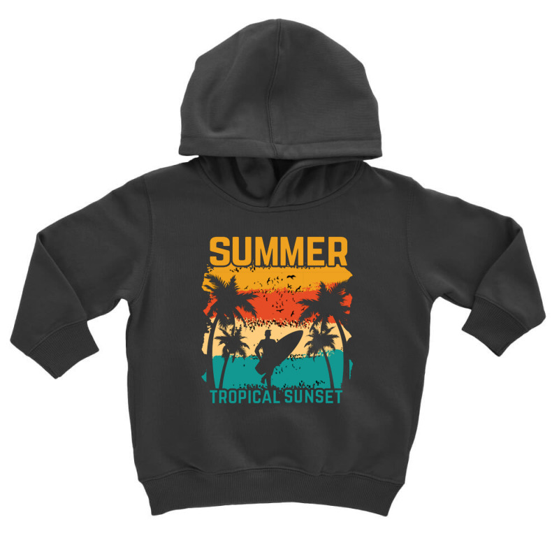 Summer Vibes Beach Surfing Toddler Hoodie | Artistshot