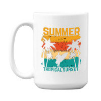 Summer Vibes Beach Surfing 15 Oz Coffee Mug | Artistshot