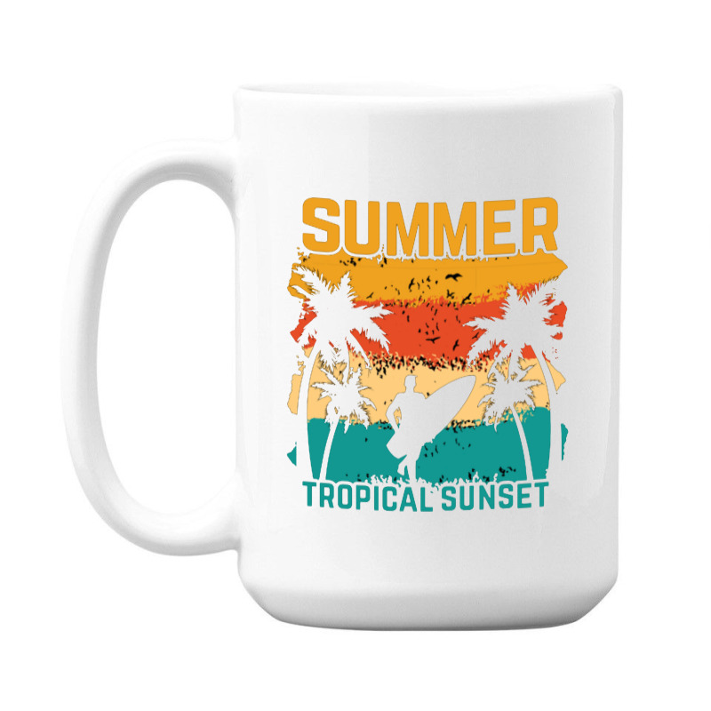 Summer Vibes Beach Surfing 15 Oz Coffee Mug | Artistshot