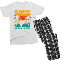 Summer Vibes Beach Surfing Men's T-shirt Pajama Set | Artistshot