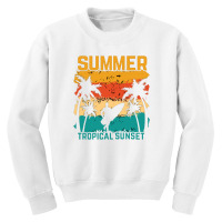 Summer Vibes Beach Surfing Youth Sweatshirt | Artistshot