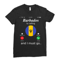 Barbados Is Calling And I Must Go Barbados Flag Ladies Fitted T-shirt | Artistshot