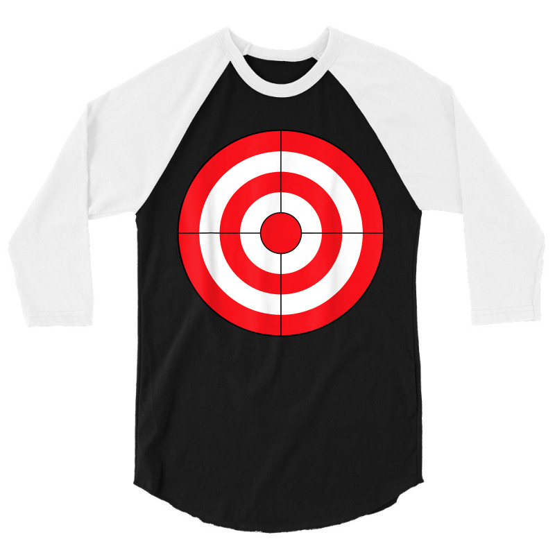 Bulls-eye Target Lazy Diy Halloween Costume Darts Shooting 3/4 Sleeve Shirt | Artistshot