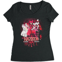 Hazbin Hotel, Graphic, Funny, Alastor, Hazbin, Hotel, Angel Dust, Radi Women's Triblend Scoop T-shirt | Artistshot